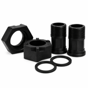 CONJUNTO DE CONEXOES PARA HIDROMETRO CURTO/CURTO 3/4 DN20 EM PP PRETO